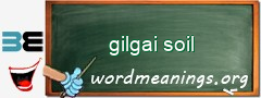 WordMeaning blackboard for gilgai soil